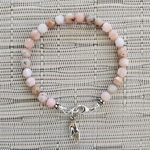 WOMEN'S CUSTOM( NOT CHEAP STRETCH)  ROCK STAR BRACELET WITH MUDRA HAND CHARM